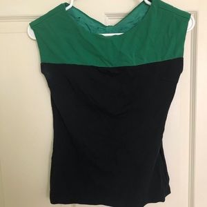 Green and black top